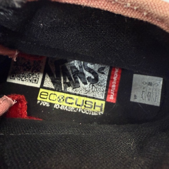 Vans Sk8 Hi Lizzie Rosette Skate Shoes Womens 5 Pink Suede Black Lace Up EcoCush - Picture 10 of 11